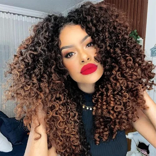 Miniatura 64 de 7 paquetes de cabello rizado de ganchillo GoGo de 6 pulgadas, pelo corto, para mujeres, rizos de playa, trenzas de ganchillo de torsión profunda