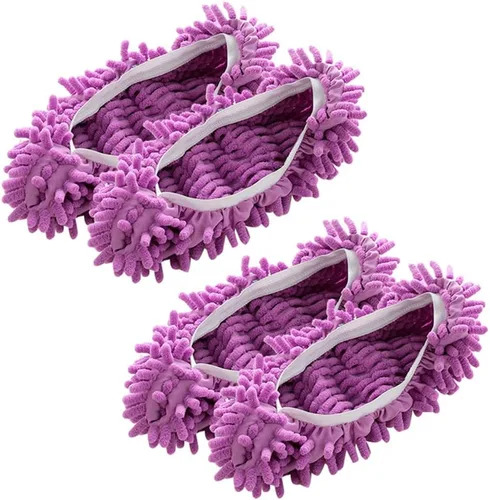 Miniatura 9 de Calcetines para trapeador, 2 pares de fundas de microfibra para limpieza de casa, suaves, lavables, reutilizables, de microfibra, para limpieza