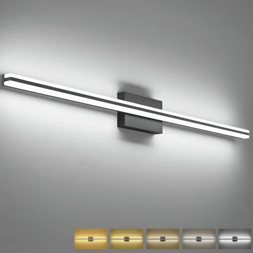 Miniatura 19 de SOLFART Luces de tocador de baño sobre espejo 14W 60 cm Luz de baño moderna negra 6000K ND