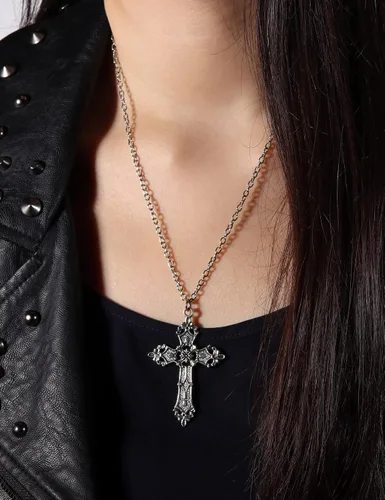 Miniatura 3 de HEXALOVA Collar de cruz gótica, collar de cruz gótica para mujer, collar con colgante de cruz, collares góticos, joyería gótica para mujeres