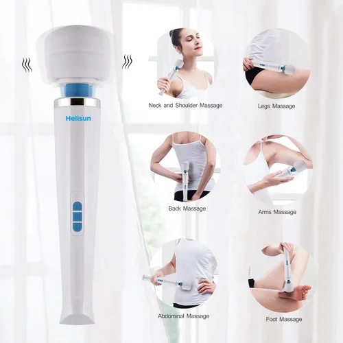 Miniatura 3 de Masajeador personal inalámbrico de mano, 8 potentes velocidades y 20 patrones, masajeadores de mano para dolores musculares, herramienta de masaje