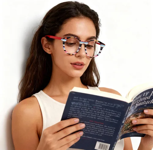 Miniatura 5 de Gafas de lectura de ojo de gato: gafas de luz azul para mujer, con bloqueo de luz azul, anti fatiga ocular, gafas coloridas a rayas ligeras