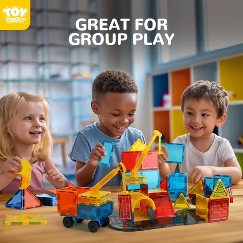 Miniatura 3 de TOY Life Azulejos magnéticos para niños de 3 a 5 años, juguetes de construcción para niños de 4 a 8 años, azulejos de construcción magnéticos