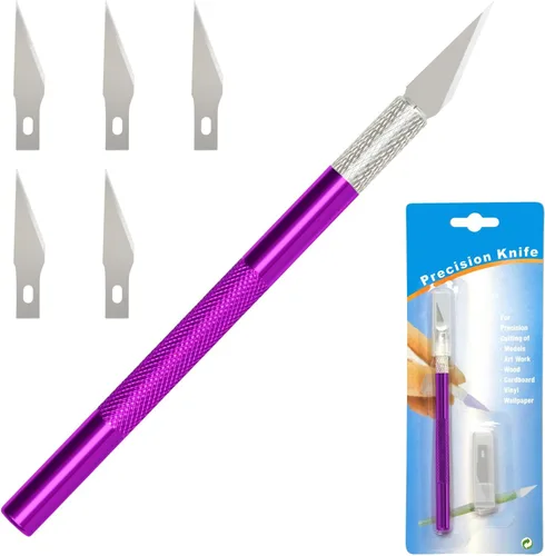 Miniatura 8 de Juego de cuchillos de precisión para manualidades, cuchillas de afeitar afiladas y cuchillo exacto para tallar, modelar, álbumes de recortes