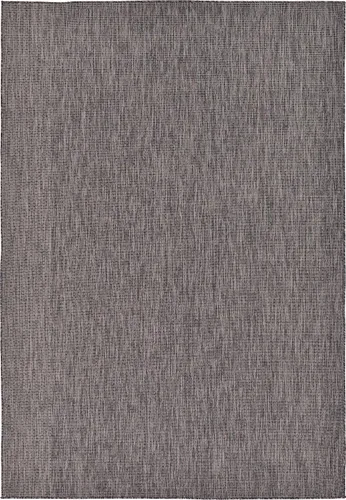 Miniatura 75 de Unique Loom Collection Alfombra de Área Plana Casual de Transición Sólida Jaspeada para Interiores/Exteriores (Pasillo 2' x 6' 1", Azul/Azul Marino)