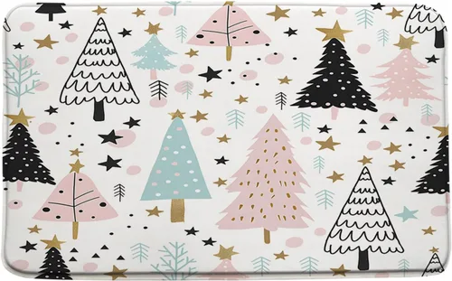Miniatura 8 de GCTNBJL Juego de 3 alfombrillas de baño de Feliz Navidad, muñeco de nieve, copo de nieve, ramas, árbol, corazón, invierno, vacaciones, rústico