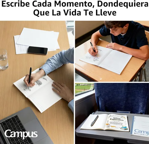 Miniatura 7 de KOKUYO Cuaderno Campus, a rayas de 15/64 pulgadas, semiB5, 100 hojas, 35 líneas, azul (NO-10BN)