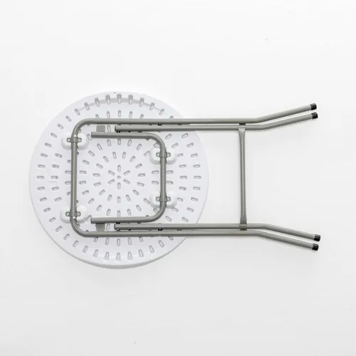 Miniatura 5 de BTEXPERT Mesa plegable redonda de plástico de 24 pulgadas, portátil, comercial, para picnic, fiesta, camping, banquete, tarjeta, comedor, boda