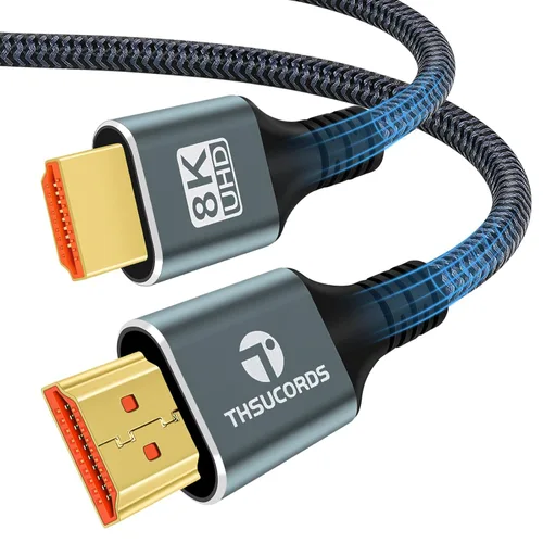 Thsucords - Cable HDMI 8K 4K 10 pies, cable trenzado HDMI a HDMI 2.1 de alta velocidad, soporta 8K a 60Hz, 4K a 120Hz 144Hz, 48 Gbps, compatible con