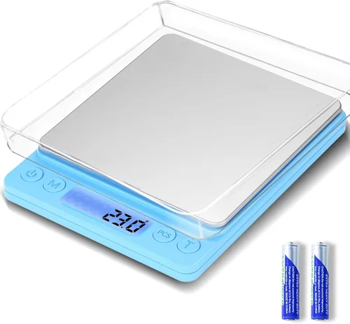 Báscula digital de alimentos para onzas y gramos, YONCON 3000g/0.1g de precisión, báscula de cocina multifuncional para cocinar, hornear | Tamaño