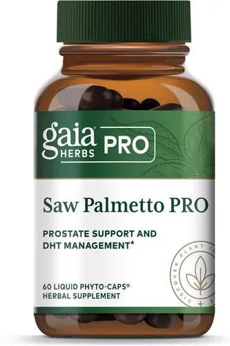 GAIA HERBS PRO Saw Palmetto PRO - Suplemento saludable de apoyo para la glándula prostática* - Suplemento de hierbas con palma enana americana y