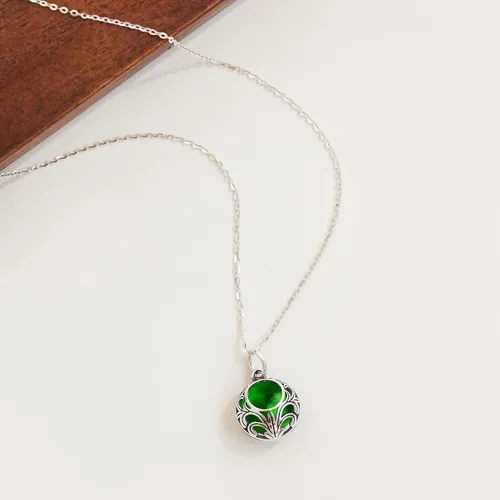 Miniatura 33 de Bottled Up Designs Handmade Vintage Lace Necklace, Recycled Vintage Bottle Glass, Sterling Silver, Eco Friendly, Made in USA, Birthday Gifts