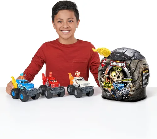 Miniatura 6 de Smashers Monster Wheels Paquete Misterioso RED Flame [¡Más de 25 Sorpresas de Monster Trucks!]
