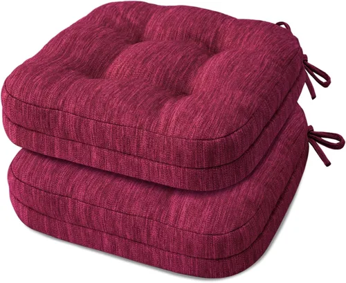 Miniatura 15 de Shinnwa Juego de 2 cojines para silla de comedor, cojines para silla de cocina de espuma viscoelástica de doble capa, almohadillas de asiento