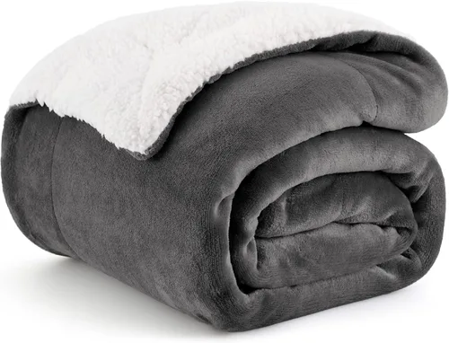 Bedsure GentleSoft Manta Throw de Forro Polar Sherpa Tamaño Twin para Sofá - Manta Gruesa y Cálida para Mujeres y Hombres, Manta Twin Suave y 02 -