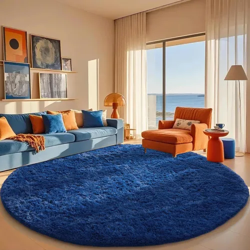 Miniatura 31 de Ophanie Alfombra Verde de Césped, Alfombras de Área para Dormitorio, Alfombra Shag Esponjosa de 4x6 pies, Suave Peluda Afelpada Linda para Niños 7