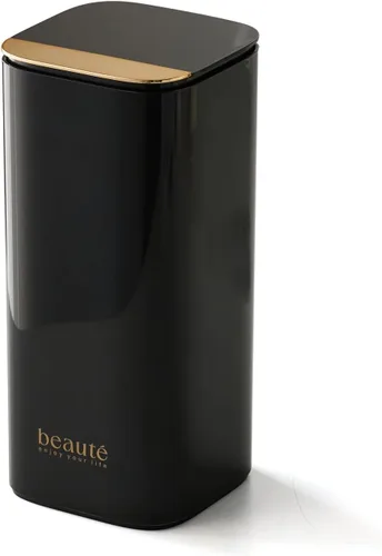 Soporte para brochas de maquillaje emergente con tapa, organizador de brochas de maquillaje de 4 ranuras, organizador de cosméticos de maquillaje