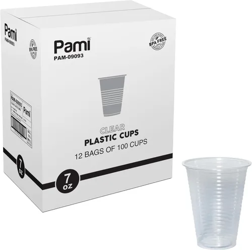 Miniatura 7 de PAMI Vasos de plástico desechables, Bpa - Vasos para beber para fiestas, bebidas frías, batidos, gelatina, cócteles (5 onzas, paquete de 100)