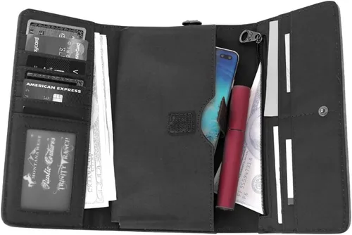 Miniatura 4 de Montana West Cartera de cuero para mujer con tachuelas occidentales, Bolsos
