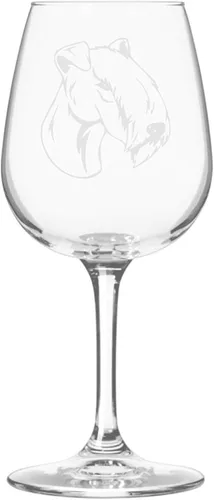 Miniatura 562 de Copa de vino de 12.75 onzas con diseño de perro grabado