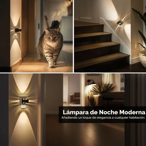 Miniatura 5 de L LOHAS LED Proyector de luz nocturna, luces nocturnas enchufables a la pared, 2000 K/3000 K/5000 K, luz nocturna de temperatura de color ajustable