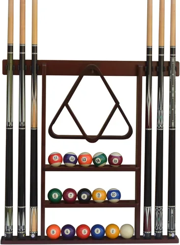 Miniatura 9 de Soporte para tacos de pared, soporte para taco de billar, calidad premium, fabricado en TAIWÁN, madera dura maciza, solo soporte para tacos