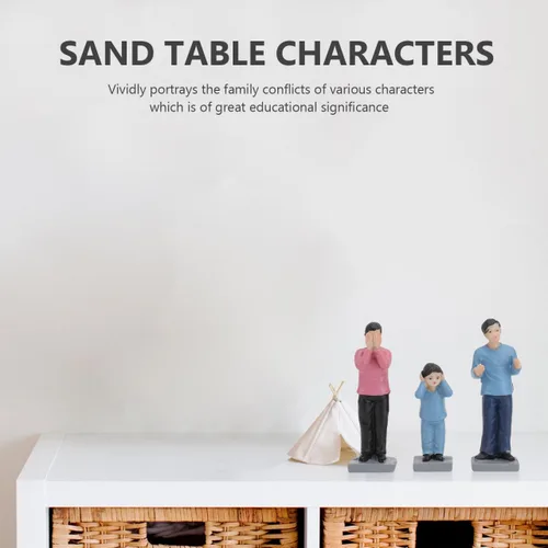Miniatura 9 de Kisangel Juego de figuras pequeñas pintadas de 1.18 pulgadas con temática de disputas familiares, para decoración de jardín y juguetes para niños
