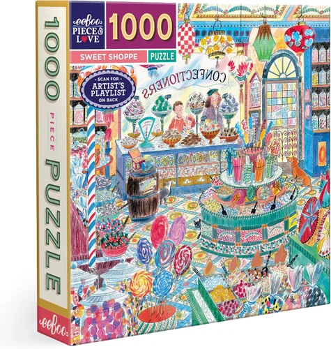 Miniatura 10 de eeBoo Rompecabezas de 1000 piezas, rompecabezas de boticario antiguo para adultos, cuadrado de 23 x 23 pulgadas, fabricado con tablero reciclado