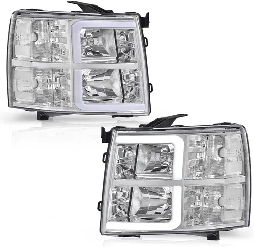 Miniatura 22 de PIT66 Conjunto de faros laterales izquierdos, compatible con Chevy Silverado 1500 2007-2013, Silverado 2500 3500 2007-2014 y HD Lente transparente