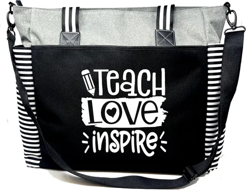 Miniatura 66 de Brooke & Jess Designs Teacher Tote Bag for Work - Teacher Handbag Gifts for Women, Teacher Bag Best Teacher Appreciation Gift