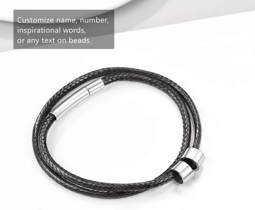 Miniatura 24 de PROSTEEL Collar de cuero impermeable para hombre, 0.079 in/0.118 in, 16 a 30 pulgadas, con cierre de acero inoxidable, cadena de bricolaje