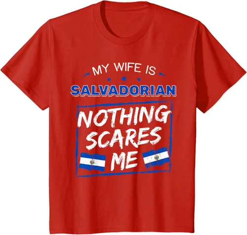 Miniatura 3 de Camiseta con la bandera de raíces salvadoreñas de El Salvador My Wife Is Salvadoran Roots, Negro