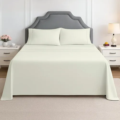 Miniatura 12 de Shreem Linen - Juego de sábanas individual, 4 piezas de microfibra ultrasuave cepillada, bolsillos profundos de 38 cm, sin arrugas y transpirables