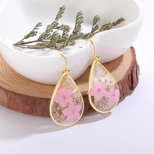 Miniatura 51 de Forget-Me-Not and Queen Anne's Lace Pressed Wildflower Earrings Pressed Flower Earrings Handmade Drop and Dangle Earrings Gift for Woman