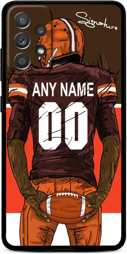 Miniatura 7 de Funda personalizada con nombre y número para Samsung Galaxy A16 A15 A14 5G A35 A25 A53 A03S A12 A42 A32 A02S A54 4G, diseño DIY de jugador de fútbol