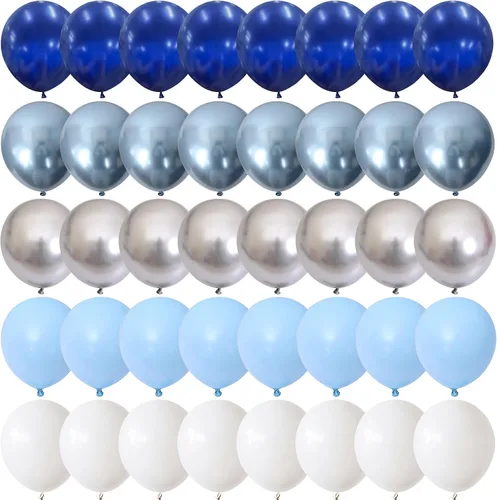 Miniatura 14 de Globos blancos y dorados, paquete de 60 globos de 12 pulgadas de oro metálico, globos de látex perla blanca y globos de confeti dorados para Oro