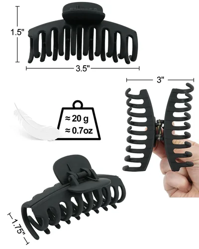 Miniatura 8 de Pinzas medianas para cabello fino y grueso medio, pinzas de sujeción fuerte para cabello fino, pinzas antideslizantes para mujeres y niñas, clips