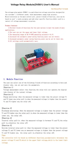 Miniatura 3 de Comparador de voltaje digital Control de medición de voltaje de 0-100 V Medición de voltaje Protección de descarga de carga Protección contra