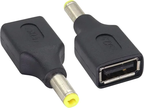 Miniatura 12 de Paquete de 2 adaptadores de corriente CC de 2.5 × 0.028 in a USB CC USB 2.0 A hembra a CC 2.5 × 0.028 in macho 5 V CC conector de barril de carga