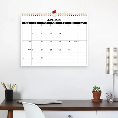 Miniatura 5 de Calendario 2026 – Calendario de pared 2026 desde enero de 2026 a diciembre de 2026, calendario de 12 meses con papel grueso para planificar en casa