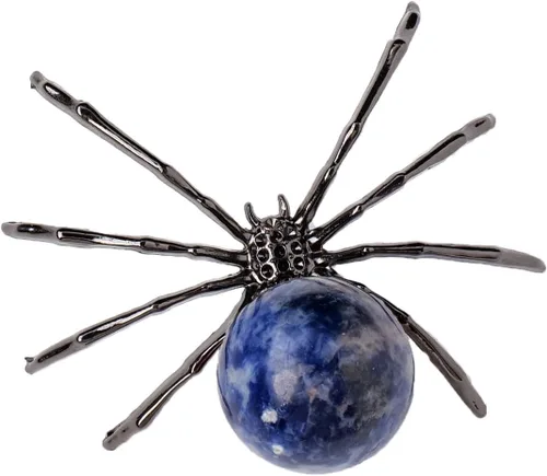 Miniatura 7 de Runyangshi 1 bola de amatista de cristal natural de 2 pulgadas, hecha a mano, estatua de araña animal, adorno de cristal curativo para decoración