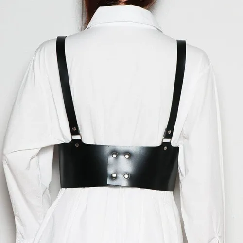 Miniatura 5 de ALLOVME Women Rave Body Chest Harness Waist Belt Caged Bra Festival Dance Club Party