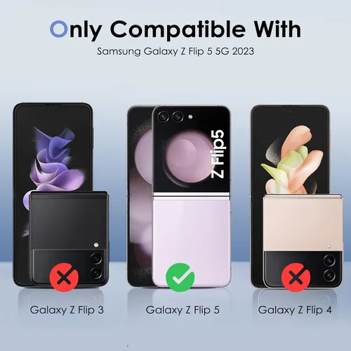 Miniatura 5 de Paquete de 6 protectores de pantalla para Samsung Galaxy Z Flip 5, protector de pantalla interno flexible de TPU + protector de pantalla exterior
