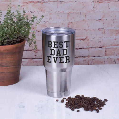 Miniatura 6 de Elanze Designs Best Dad Ever - Taza de viaje de acero inoxidable de 30 onzas con tapa