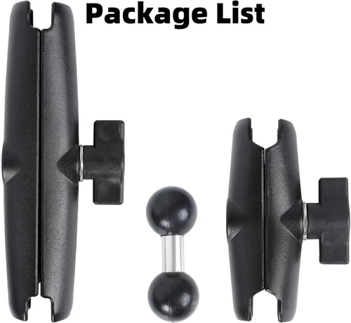Miniatura 5 de Brazo de doble enchufe de doble extensión con adaptador de bola doble de 1 pulgada compatible con montaje de tamaño RAM B y otros dispositivos
