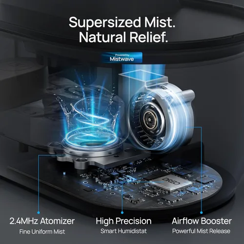 Miniatura 10 de Dreo Humidificadores inteligentes para dormitorio, humidificador supersized de gran tamaño de 4 L de llenado superior para habitación grande con 28