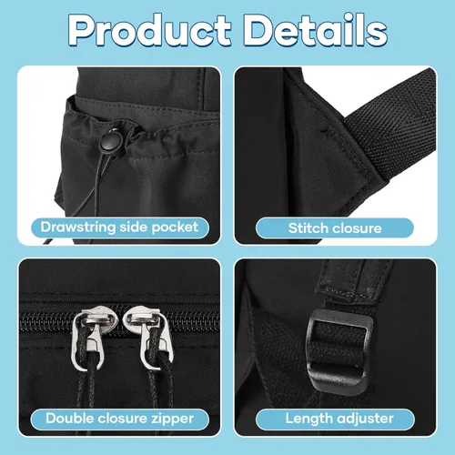 Miniatura 7 de Mochila escolar negra para niñas, niños, escuela secundaria, universidad, mochila para libros, linda mochila estética, bolsa ligera, impermeable