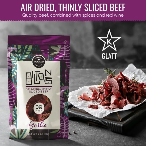 Miniatura 3 de Aufschnitt Biltong - Rebanadas de carne de res estilo sudafricano, secado al aire, sin azúcar, todos los ingredientes naturales, sin gluten