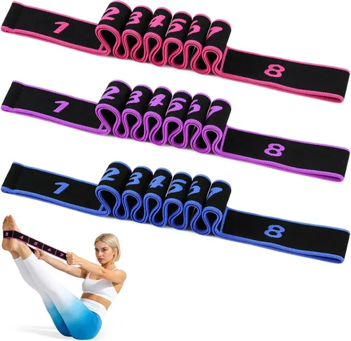 Bandas de resistencia, figura 8, bandas de ejercicio para mujeres y hombres, 25 libras, 8 formas de goma de resistencia para brazos, espalda,
