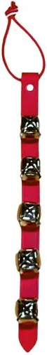 Miniatura 7 de Warner Arctic Sleigh Bells - Timbres decorativos de cuero para puerta (10 pulgadas con 3 campanas, cuero negro con campanas de latón)